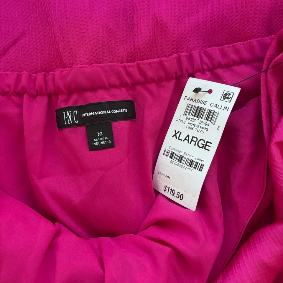 I.N.C. International Concepts Ruched Pink Halter Dress NWT