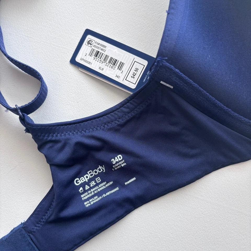 GAP GapBody Women's Navy Everyday Essentials T-Shirt Bra NWT