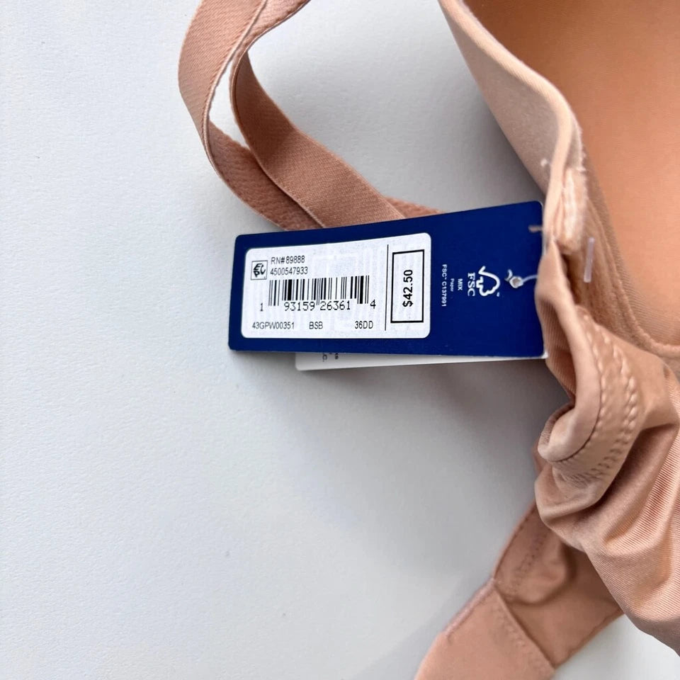 GAP GapBody Women's Dark Beige Everyday Essentials T-Shirt Bra NWT