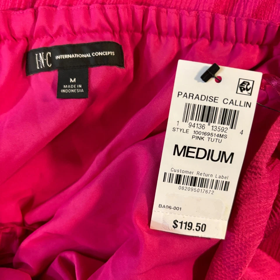 I.N.C. International Concepts Ruched Pink Halter Dress NWT