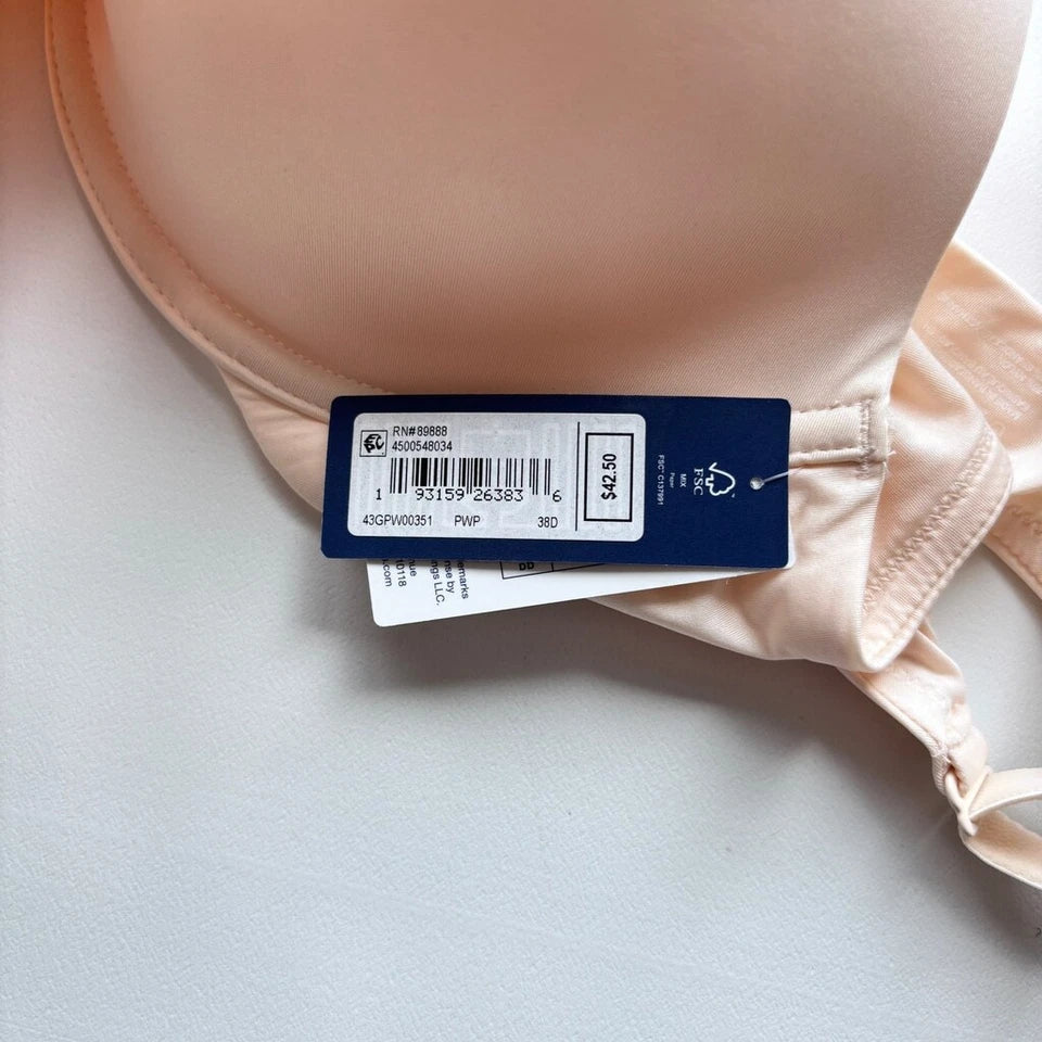 GAP GapBody Women's Light Pink Everyday Essentials T-Shirt Bra NWT