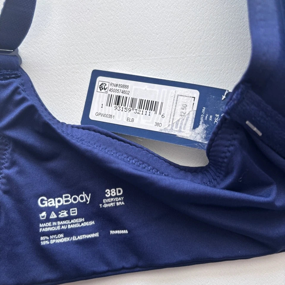 GAP GapBody Women's Navy Everyday Essentials T-Shirt Bra NWT