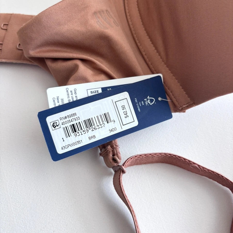 GAP GapBody Women's Bronze Everyday Essentials T-Shirt Bra NWT